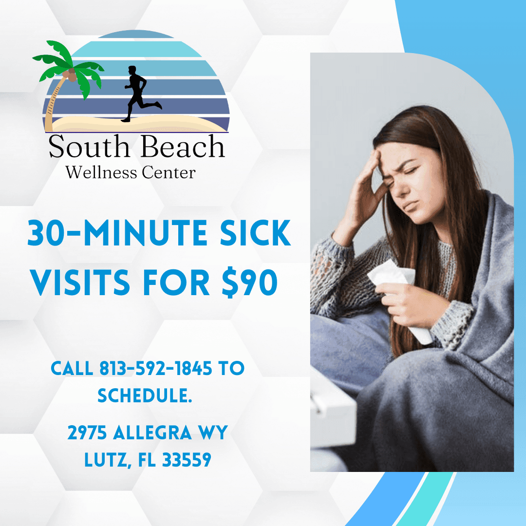 Affordable sick doctors visits in Wesley Chapel, sick lady